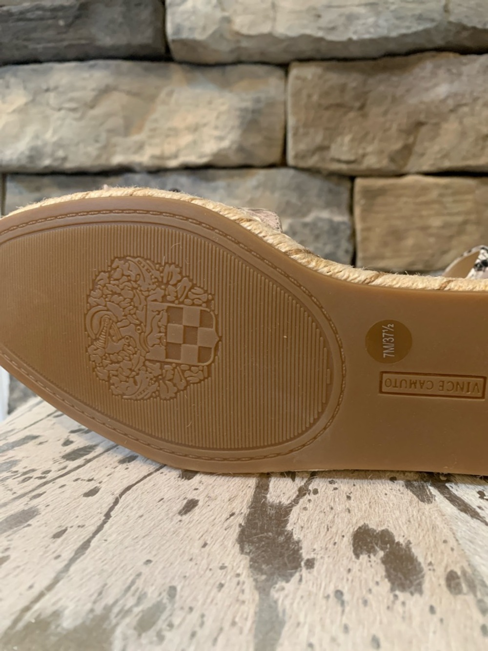 Vince Camuto Jeliany Snakeskin Print Ankle Wrap Espadrille Sandals - Picture 8 of 11